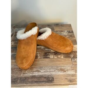 Jenni Kayne Suede Shearling‎ Lined Mules Slides Made in Italy Size 40